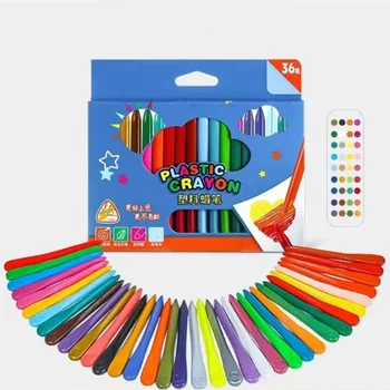 36ШТ треугольных цветных карандашей Безопасный нетоксичный треугольный цветной карандаш для студентов, детские канцелярские принадлежности, игрушки для рисования