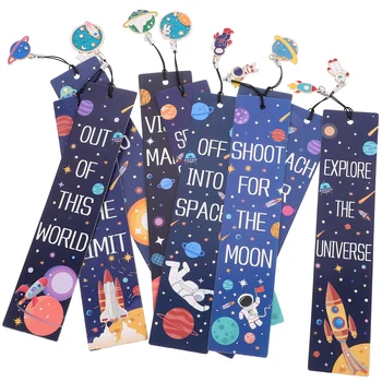 10шт космических закладок для детей, маленькие мультяшные закладки с подвесками-талисманами, закладки для книголюбов