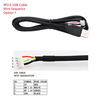 1 м 1,5 м 2 м 3 м 5 м 4P2.0 USB-кабель, защищенный от помех сигнальный провод, кабель для USB-камеры Вариант 1