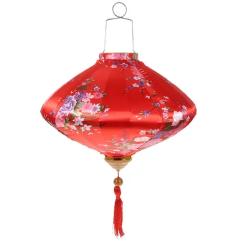 Вьетнамский шелковый фонарь, Красный Китайский Фонарь, Японские цветы, фонарики, Традиционное украшение в Восточном стиле, Новогодняя свадьба