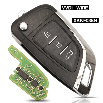 jingyuqin 3 Кнопки Английская Версия PN: XKKF03EN VVDI Проводной Универсальный Супер Флип Складной Дистанционный Автомобильный Ключ Для Инструмента VVDI Key