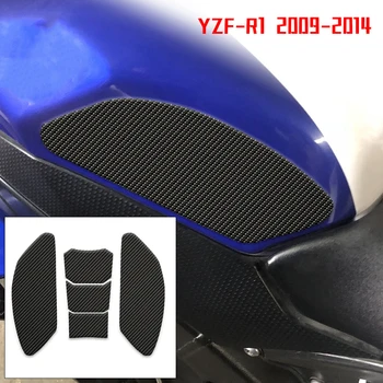 3D мотоциклетные противоскользящие накладки на бак, наклейка, боковые газовые наколенники, тяговые накладки для Yamaha YZF-R1 YZF YZF1000 R1 2009-2014
