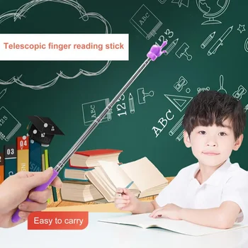Руководство по чтению пальцами Инструменты для дошкольного обучения детей Классная доска Указка Выдвижные Палочки Обучающие Игрушки
