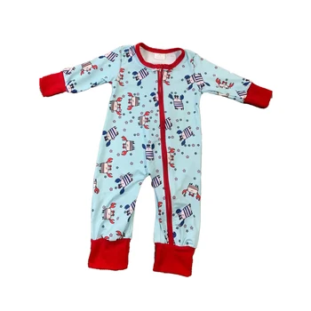 Цельная пижама для девочек и мальчиков на осень-зиму с длинными рукавами, милая пижама с принтом краба, детская хлопковая пижама, детский пижамный топ