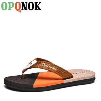 Мужские тапочки OPQNOK - это легкие и удобные вьетнамки, Новые пляжные тапочки Летом 2023 года, классные домашние и уличные тапочки