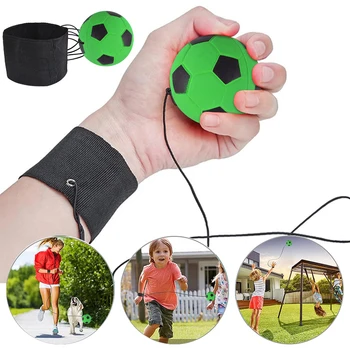 Прыгающий ручной мяч, Игрушечное упражнение для координации рук и глаз, Эластичная спортивная игра с мячом, упражнения с возвратом игрушечного мяча, детский уличный игрушечный мяч