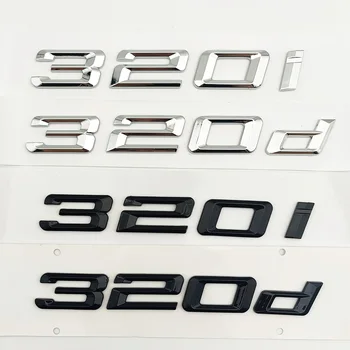 Черные 3D Хромированные Автомобильные Буквы Эмблема Заднего Багажника Значок Наклейки С Логотипом Для BMW 320i 320d E46 E90 E91 E92 E30 E36 F30 Аксессуары