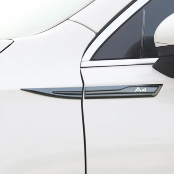 2 шт./компл. Металлическая наклейка на крыло автомобиля, внешние декоративные наклейки, Модификация Эмблемы автомобиля, автомобильные аксессуары для Audi A4