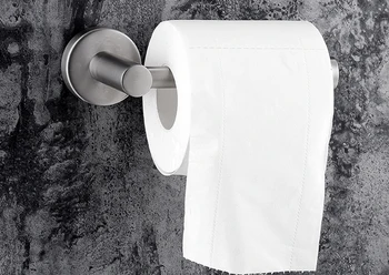 1шт Держатель туалетной бумаги Подвесной Бесследный Практичный Настенный Держатель туалетной бумаги Держатель салфеток для ванной комнаты для туалета Ванная комната