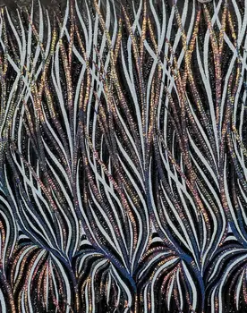 Расшитая трехцветными пайетками черная сетчатая марля снизу Африканская кружевная ткань 5241 кружевная ткань с пайетками Нигерия в качестве ткани для платья