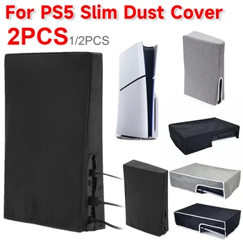 Для консоли PS5 Slim Вертикальный/горизонтальный пылезащитный чехол для Playstation 5 Slim Пылезащитный водонепроницаемый чехол для аксессуаров PS5