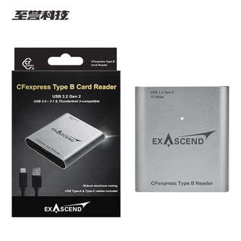 100% Оригинальный кард-ридер Exascend CFexpress Type B Высокоскоростной USB 3.2 поколения 2 с одним слотом для чтения карт Type-C