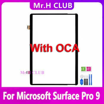 Дигитайзер сенсорного экрана с клеем OCA для Microsoft Surface Pro 9 2038 Сенсорный экран для ремонта переднего стекла Surface Pro9