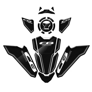 3D Аксессуары для Мотоциклов Carbon-look С Тройным Хомутом Defender, Наклейка на Бак, Накладки для Honda CB650R 2021-2022