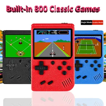 Мини-игровая консоль 800 Игр в 1 Ретро Портативный Портативный Игровой плеер AV 8-битный 3,0-дюймовый Цветной ЖК-портативный Игровой плеер