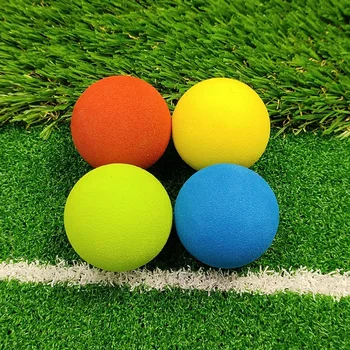 Диаметр 42 мм мягкие легкие мячи для гольфа Игрушечные мячи 4 цветов красный желтый синий зеленый шарики-губки из пеноматериала EVA Безвредны для игроков в гольф теннисный подарок