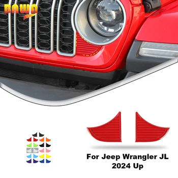 BAWA ABS Автомобильная Передняя Решетка Декоративная Накладка для Jeep Wrangler JL/JT 2024 UP Внешние Аксессуары