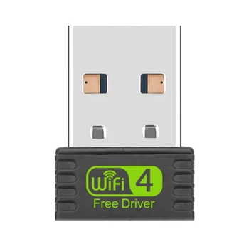 2,4 ГГц Мини-USB WiFi Адаптер Бесплатный Привод USB Ethernet WiFi Ключ Встроенная Антенна USB-Ключ Wi-Fi Адаптер для ПК/Ноутбука/Настольного компьютера
