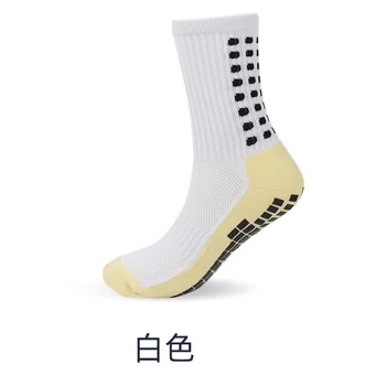 футбольные сетчатые скользящие носки средней плотности, дышащий распределитель клея и носки с защитой от пробок, махровое утолщенное дно для спортивного бега