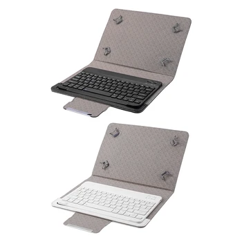 Практичная Bluetooth-совместимая клавиатура с классической текстурой, многофункциональный моющийся чехол из искусственной кожи, подставка для 9-10 дюймов