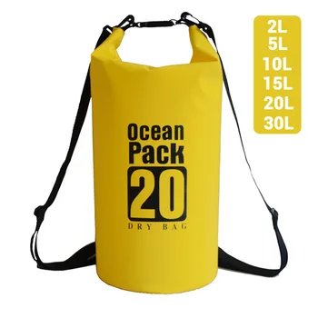 Водонепроницаемая сумка объемом 15 л/20 л/30 л, сумка-ведро, водонепроницаемая сумка для плавания, сумка для пляжной рыбалки в речном дрифте.