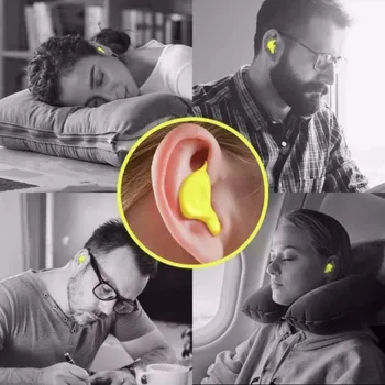 Формуемые полиуретановые затычки для ушей с защитой от шума, шумоподавление, защита для сна, мягкая затычка для ушей со снотворным для здоровья, уход за здоровьем