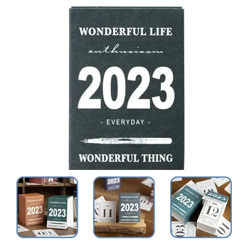Календарь на 2024 год для настольного офисного декора, Ежедневная бумага, маленькая декоративная мини-тележка