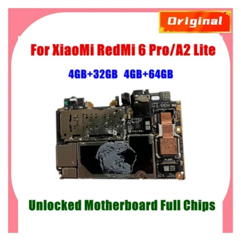 Разблокированная электронная панель, материнская плата, схемы материнской платы, гибкий кабель с прошивкой для Xiaomi Redmi 6 Pro Для Redmi A2 Lite