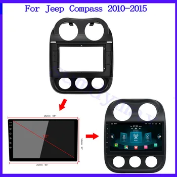 Android Автомобильное Радио Фризовая Панель Рамка для Jeep Compass 2010 ~ 2015 2din автомобильная панель Dash Mount Kit Установка DVD GPS Mp5 Пластик