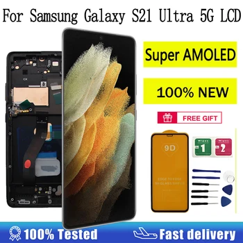Новый OLED Для Samsung Galaxy S21 Ultra 5G ЖК-дисплей С Сенсорным Экраном, Дигитайзер Для Samsung S21 Ultra 5G SM-998B/DS SM-9980 Дисплей