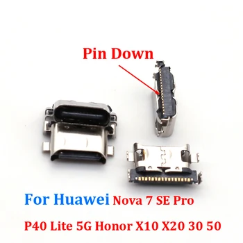 10/20 шт. Для Huawei Nova 7 SE Pro P40 Lite 5G Honor X10 X20 30 50 USB Порт Для Зарядки Док-станция Разъем Зарядного Устройства Запчасти для Ремонта