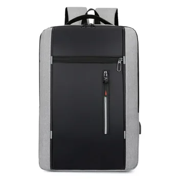 1 упаковка 15,6-дюймовой мужской деловой сумки для компьютера с несколькими карманами и USB-зарядкой большой емкости, рюкзак для поездок на работу