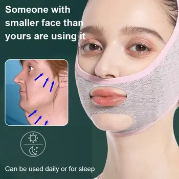 Маска для подтяжки лица V Shaper Mask, бандаж для похудения лица, лента для подтяжки лица до подбородка, водонепроницаемый ремень, ленты для подтяжки шеи, ленты Lift H0O3