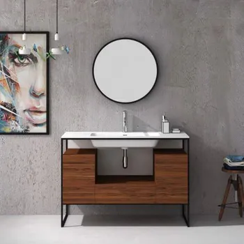 современный элитный дизайн 1200 мм, напольный шкаф, технология мягкого закрывания, раковина из твердого камня, туалетный столик 2702