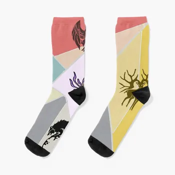 Носки Fire emblem house, зимние подарки, цветные мужские носки, роскошные женские носки