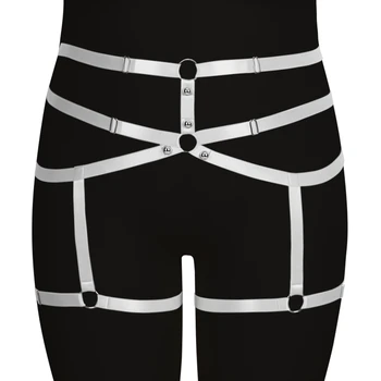 Сексуальная обвязка для тела, женские подвязки, Кожаные подтяжки, Эротическое белье, Пояс для колготок, Регулируемая одежда в готическом стиле Harajuku