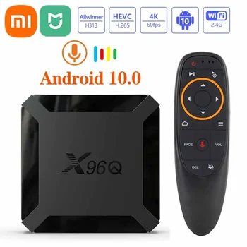 XIAOMI MIJIA X96Q TV Box Android 10 2GB 16GB Allwinner H313 Четырехъядерный 4K 60fps Smart TVBOX Wifi Google Player 1GB 8GB Set Top Box