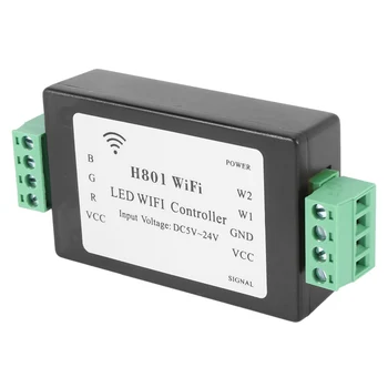 H801 RGBW Светодиодный WIFI Контроллер Светодиодный RGB Контроллер DC5-24V Вход для 5050 2835 3528 SMD Светодиодной Ленты Light Tape Ribbon