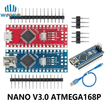 Nano Mini/Micro USB С загрузчиком, совместимым с контроллером Nano V3 для arduino CH340 USB driver 16MHz Nano v3.0 ATMEGA168P