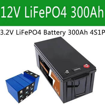 Аккумулятор LiFePO4 емкостью 12 В 300 Ач, встроенные литий-железо-фосфатные элементы BMS Для замены большей части резервного источника домашнего хранения энергии