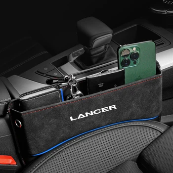 Многофункциональный ящик для хранения сидений для Mitsubishi Lancer, Органайзер для автомобильного сиденья, Боковая сумка для сиденья, зарезервированное отверстие для зарядного кабеля