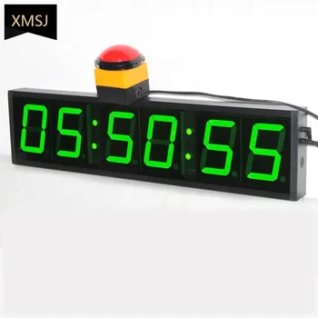 Зеленый цвет, Большой дисплей часов, минут, секунд, Программируемые светодиодные настенные часы, Цифровой таймер обратного отсчета