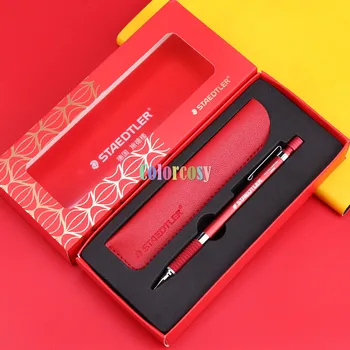 Механический карандаш для рисования STAEDTLER 925 35 ограниченной серии 0,5 мм, красный / синий, металлический зажим и ластик под колпачком. Школьные принадлежности