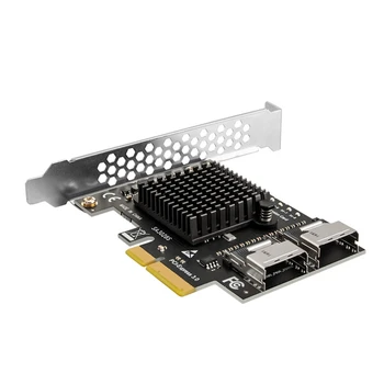 Новый конвертер PCI-E X4 в MiniSAS SFF8087 с 8 портами SATA3.0 Карты расширения PCIe в SFF 8087 SFF-8087 Mini SATA3.0