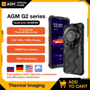 AGM G2 Guardian G2 Pro 5G Разблокированный прочный смартфон с термомонокуляром 500 м обнаружения, аккумулятор емкостью 7000 мАч, дисплей 6,58 'FHD + 120 Гц