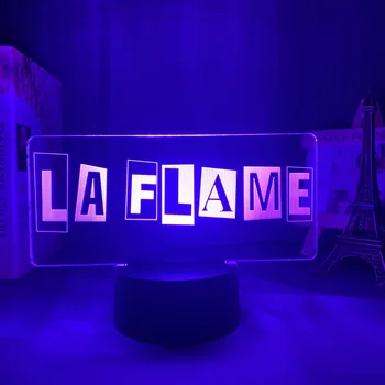 3d лампа La Flame для фанатов, украшение спальни, освещение, подарок на День рождения, светодиодный ночник La Flame, меняющий цвет на батарейках