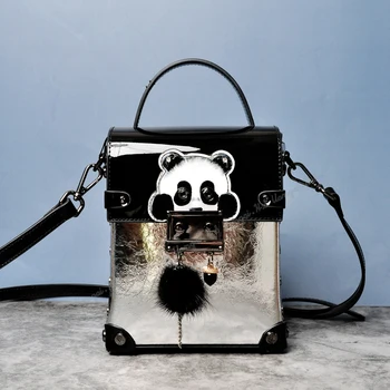 Новая женская сумка через плечо, сумка-талисман из мультфильма панда, квадратная и модная портативная сумка для телефона
