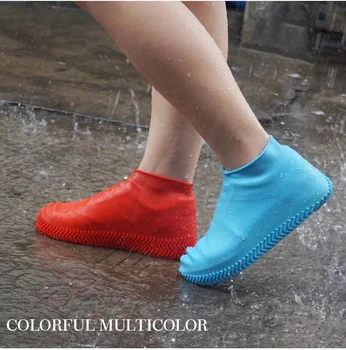 Силиконовые бахилы Многоразового использования, защитные элементы для обуви унисекс, Водонепроницаемые Резиновые Галоши от дождя, аксессуары