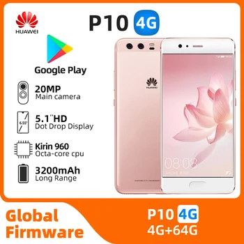 Huawei P10 4G LTE Телефон без Sim-карты 5.1 