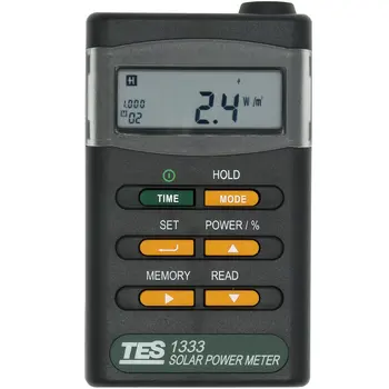 Измеритель солнечной энергии TES 1333 с диапазоном 400-1100 нм, цифровой детектор излучения, тестер энергии солнечных элементов